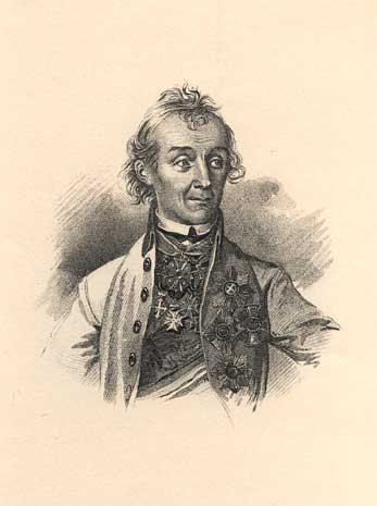 Портрет О.В. Суворова. Гравюра. (1844)