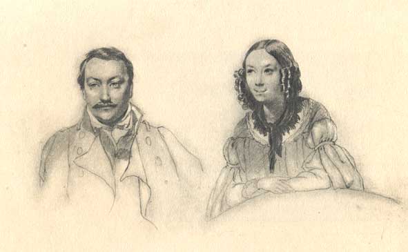 Портрети невiдомих. Олiвець. (1840 - 1843).
