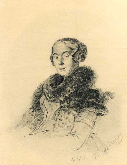 Портрет Ю.Г. Сребдольської. Олівець. (Січень) 1847.
