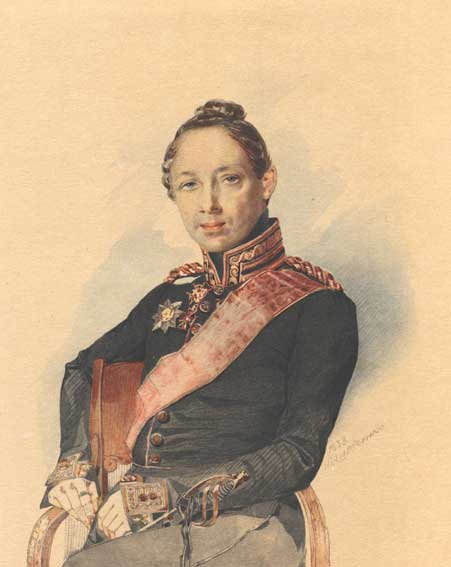 Портрет М.О. Луніна. Акварель. 1838.