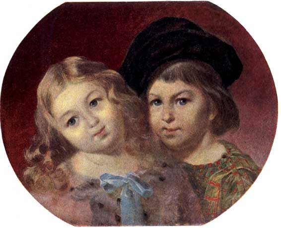 Портрет дітей В.М. Репніна. Олія. (1 - 10 січня) 1844.