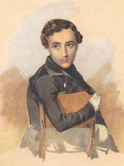 Портрет невідомого. Акварель. (1837 - 1838).