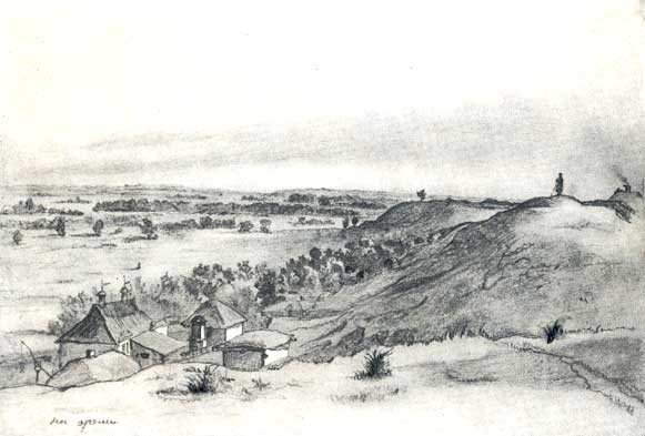 На Орелі (село). Олівець. (Квітень - жовтень 1845).
