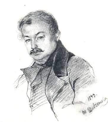 Портрет Р.І. Лук омського. Олівець. (н.р. травень) 1843.